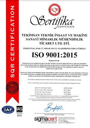 ISO 9001:2015 KYS BELGESİ
